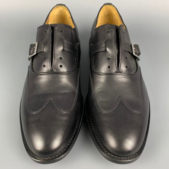 MICHAEL BASTIAN Size 8.5 Black Leather Monk Strap Lace Up Shoes - Picture 4 of 8